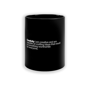 Creativity Ceramic Mug in Black - 11oz/325ml freeshipping - VALUES.INK