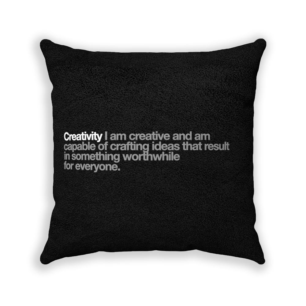 Creativity Black Faux Suede Square Pillow - Various Sizes freeshipping - VALUES.INK