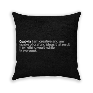 Creativity Black Faux Suede Square Pillow - Various Sizes freeshipping - VALUES.INK