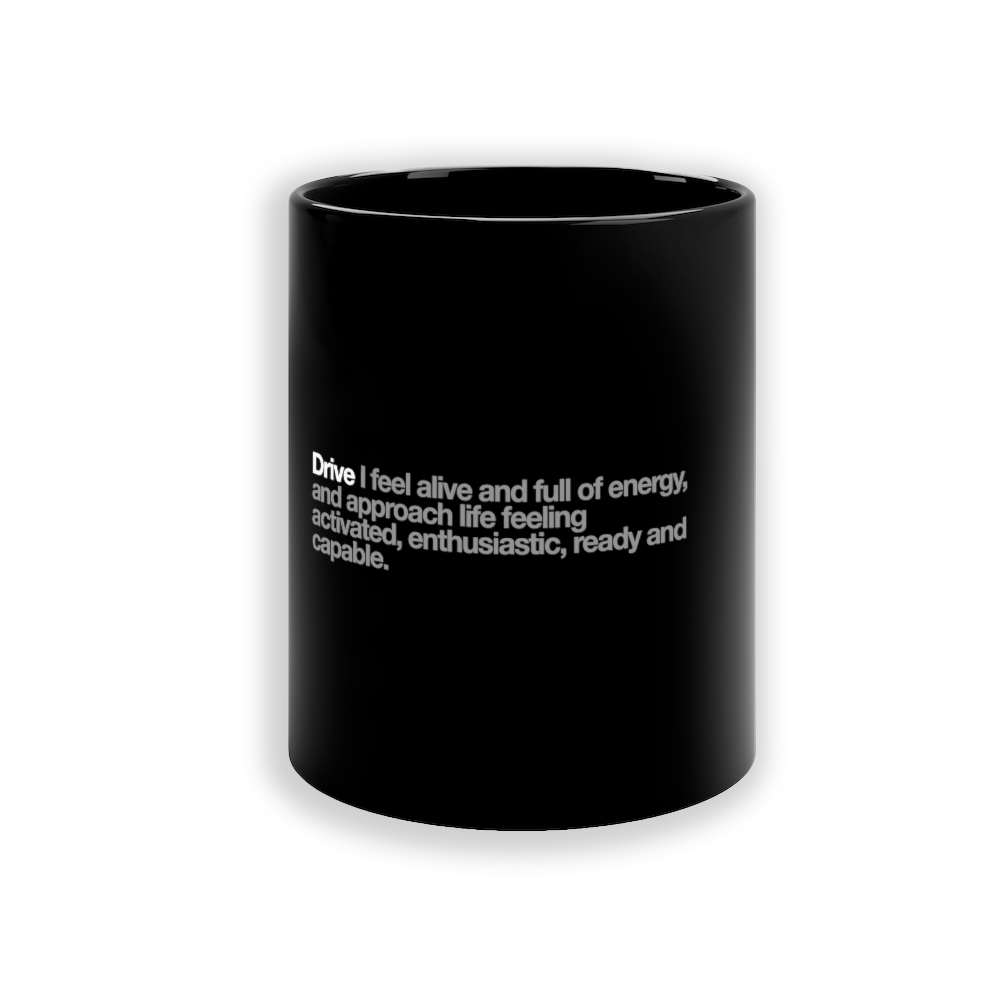 Drive Ceramic Mug in Black - 11oz/325ml freeshipping - VALUES.INK