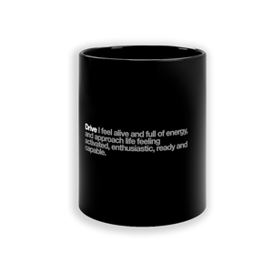 Drive Ceramic Mug in Black - 11oz/325ml freeshipping - VALUES.INK