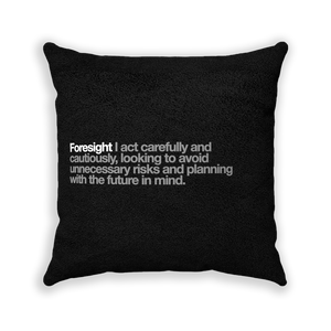 Foresight Black Faux Suede Square Pillow - Various Sizes freeshipping - VALUES.INK