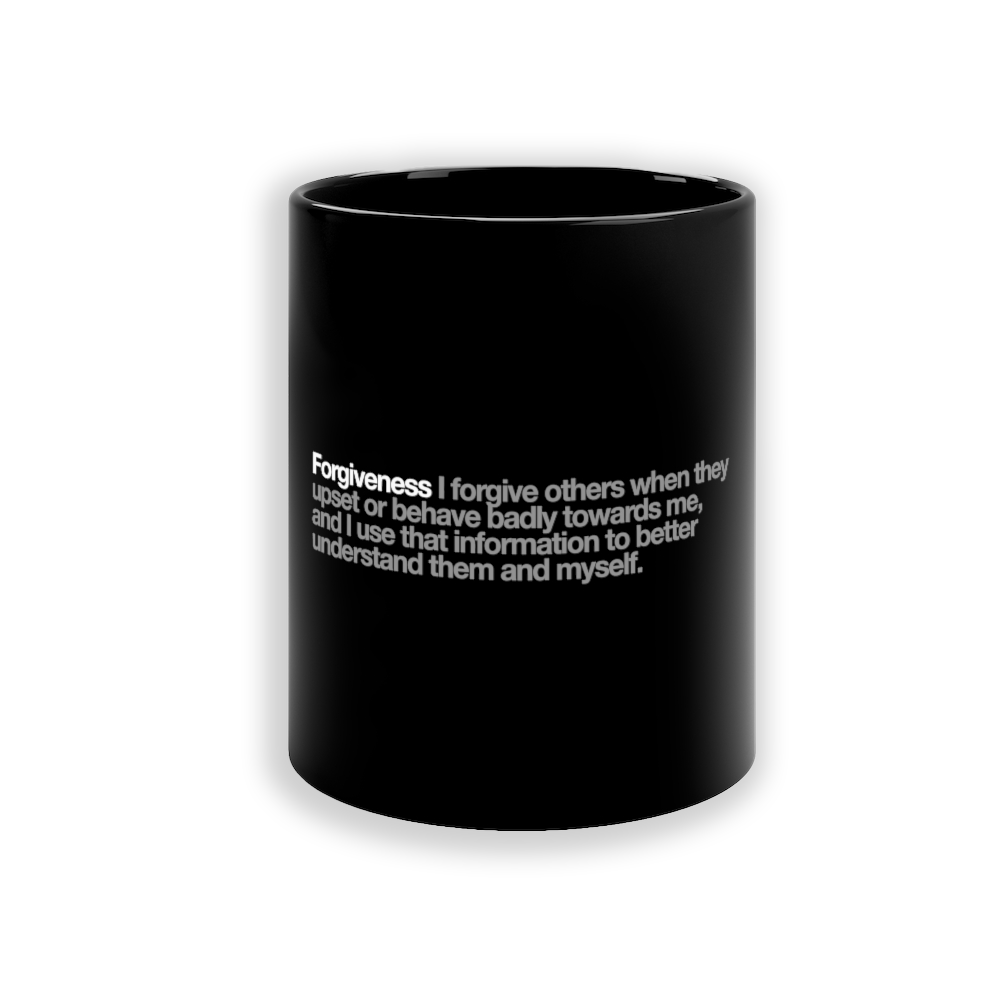 Forgiveness Ceramic Mug in Black - 11oz/325ml freeshipping - VALUES.INK