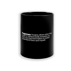 Forgiveness Ceramic Mug in Black - 11oz/325ml freeshipping - VALUES.INK