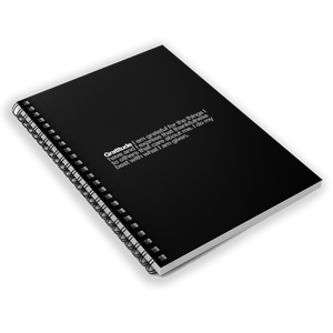 Gratitude Black Spiral Notebook - Ruled Lines freeshipping - VALUES.INK