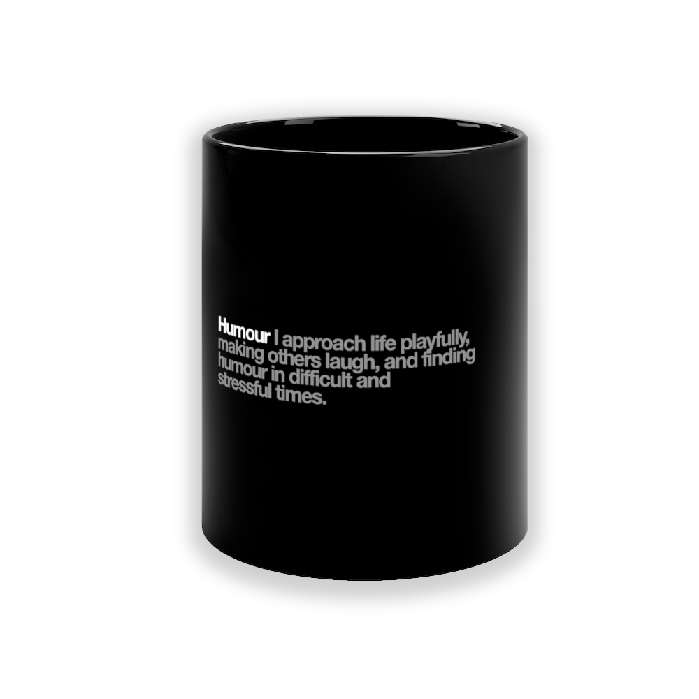 Humour Ceramic Mug in Black - 11oz/325ml freeshipping - VALUES.INK