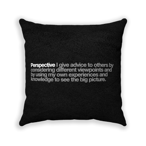 Perspective Black Faux Suede Square Pillow - Various Sizes freeshipping - VALUES.INK